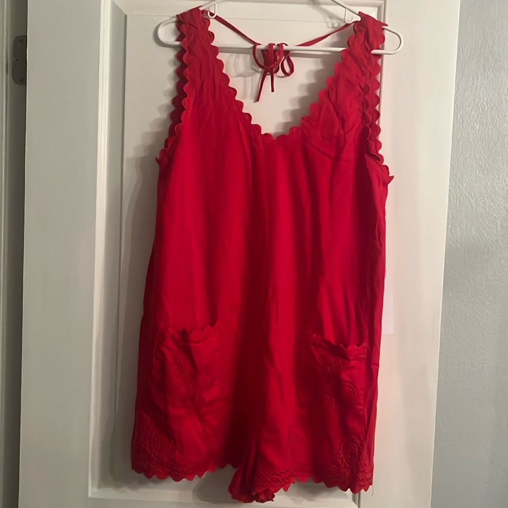 New with tags red romper